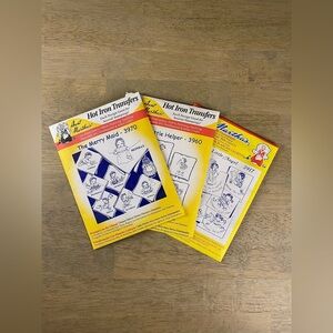 Aunt Martha's Hot Iron Transfer Merry Maid Little Helper Little Angle 3 VTG